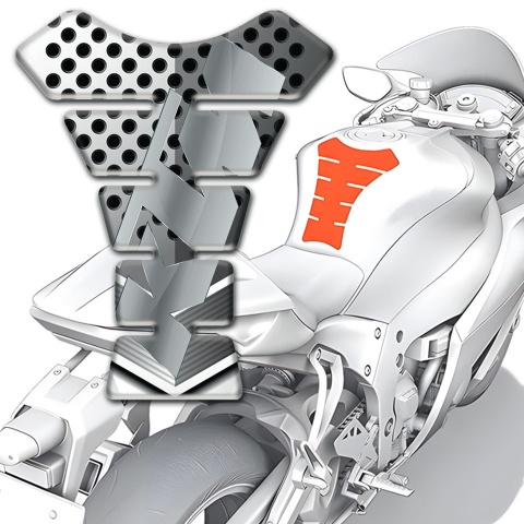 KTM Tank Pad Motorbike Perforated Edition with Gray Logo 