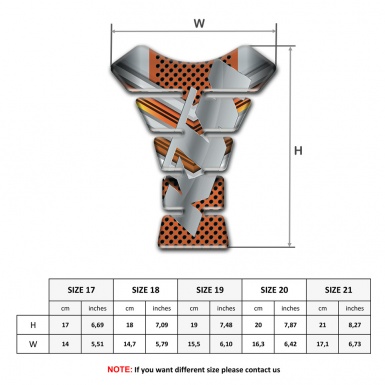 KTM Tank Pad Protector Copper Gray Design Model 