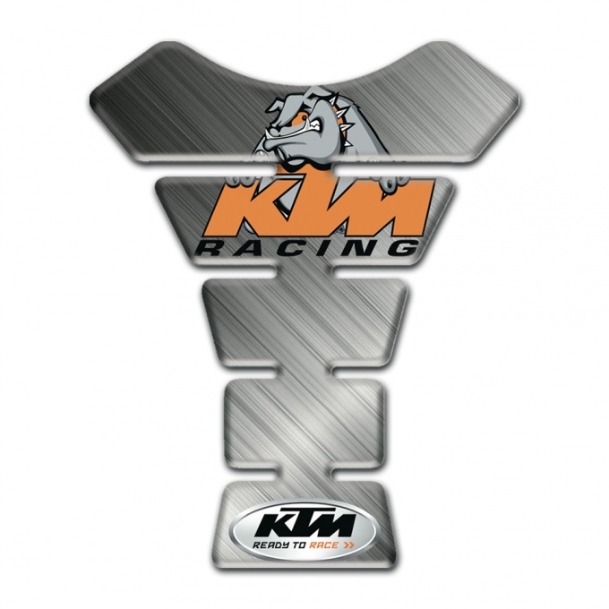 KTM Tank Pad Protector Matte Gray Logo and Dog Logo 