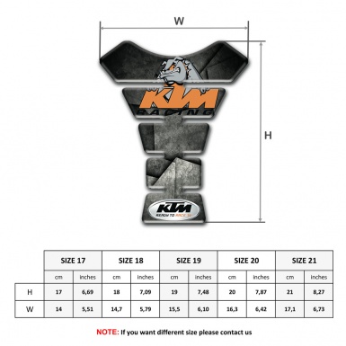 KTM Tank Fuse Mixed Gray Black Base and Dog Logo 