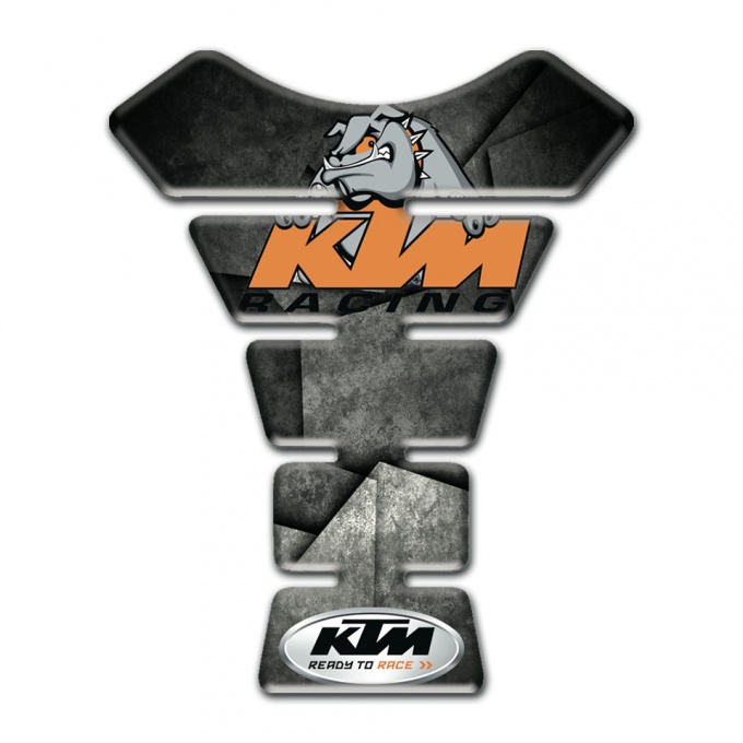 KTM Tank Fuse Mixed Gray Black Base and Dog Logo 