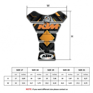 KTM Tank Guard Pads Yellow Rhombus Base and Dog Logo 