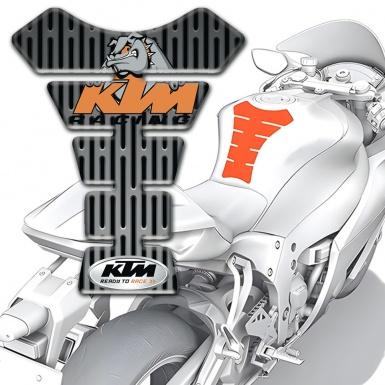 KTM Tank Fuse Gray Ornament Base and Dog Logo Style 