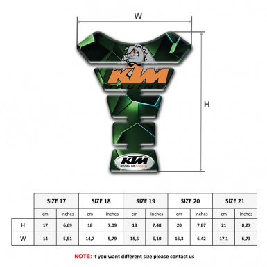 KTM Tank Fuse Green Diamond Effect with Dog Logo 