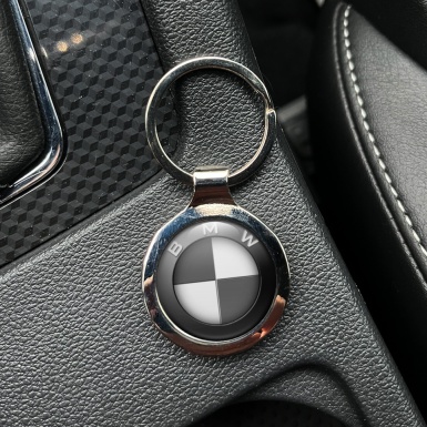 BMW Key Fob Metal Black Graphite White Logo