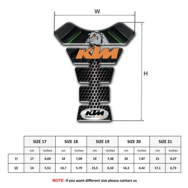 KTM Tank Guard Pads Black Green Motive and Dog Logo Edition 