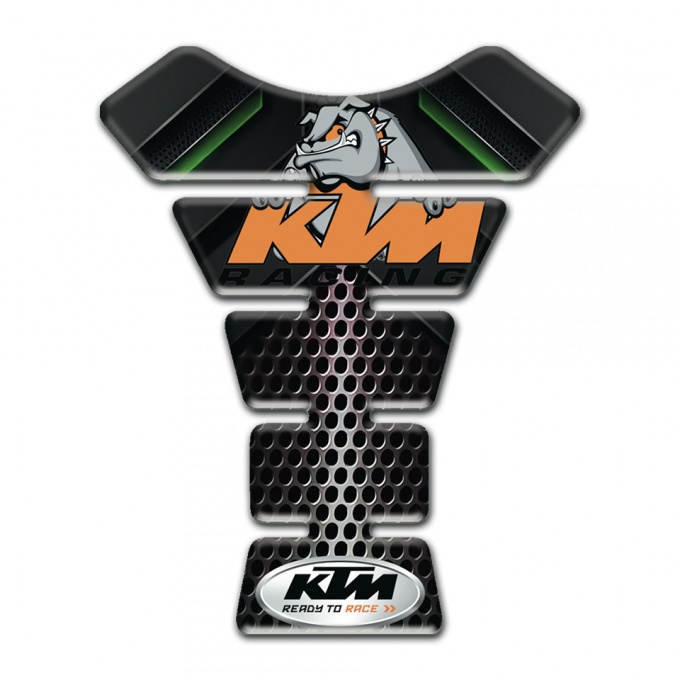 KTM Tank Guard Pads Black Green Motive and Dog Logo Edition 