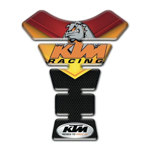 KTM Tank Pad Protector Fire Colors base and Dog Logo Style 