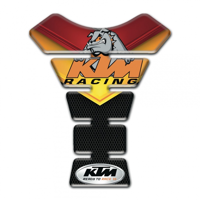 KTM Tank Pad Protector Fire Colors base and Dog Logo Style 