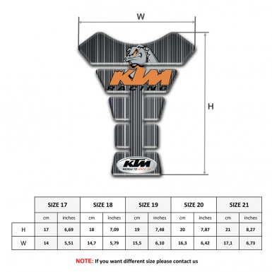 KTM Tank Protector Gray Base with White Thin Stripes 
