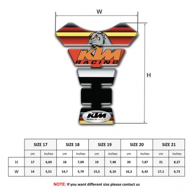 KTM Tank Guard Pads Colorful Base Animation Dog Logo 