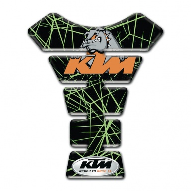 KTM Tank Pad Protector Green Spider Web Type 