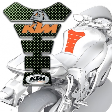 KTM Tank Fuse Design with Green Dots 