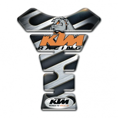 KTM Tank Guard Pads Gray Element Base and Animation Dog Logo