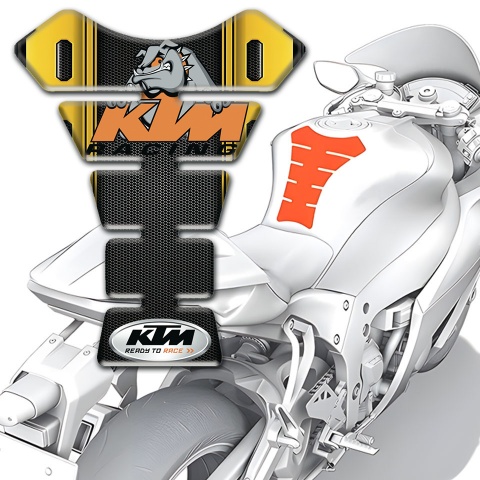 KTM Tank Pad Motorbike Dewsign with Yellow Black Decoration 