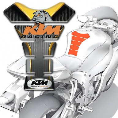 KTM Tank Guard Pads Anti Slip Sticker with Animation Dog Logo 