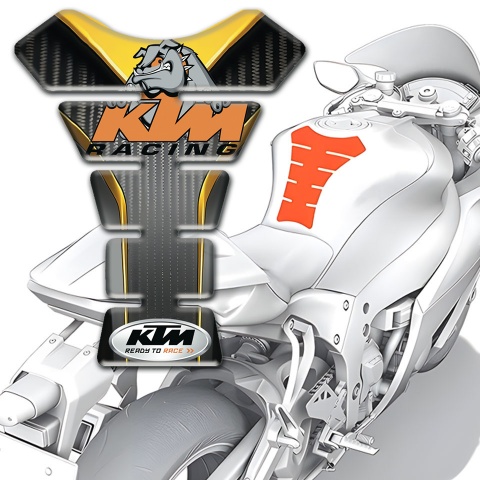 KTM Tank Guard Pads Anti Slip Sticker with Animation Dog Logo 