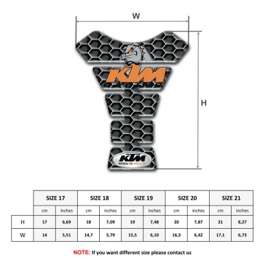 KTM Tank Protector Honeycomb Base Animation Dog Logo 
