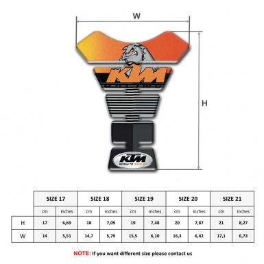 KTM Tank Guard Pads Orange Black base and Racing Logo Style 