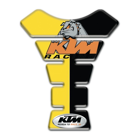 KTM Tank Pad Protector Yellow Black Halves Design Racing Logo Style 
