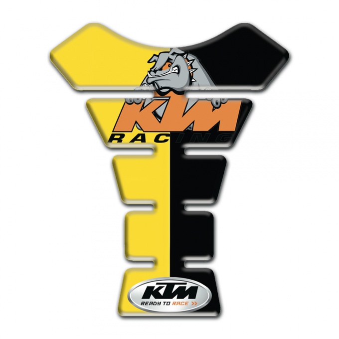 KTM Tank Pad Protector Yellow Black Halves Design Racing Logo Style 
