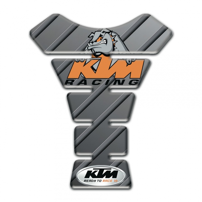 KTM Tank Pad Motorbike Premium Quality Gray Base Racing Logo 