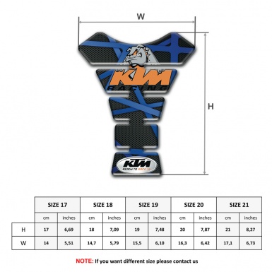 KTM Tank Guard Pads Blue Lines Base Animation Dog Logo 