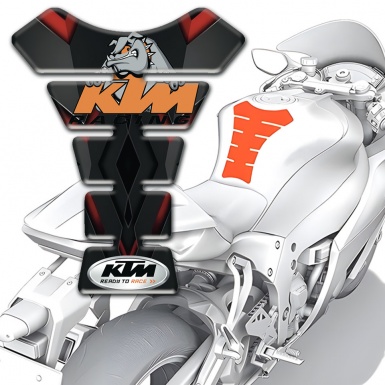 KTM Tank Protector Animation Dog Logo with Racing Motive 