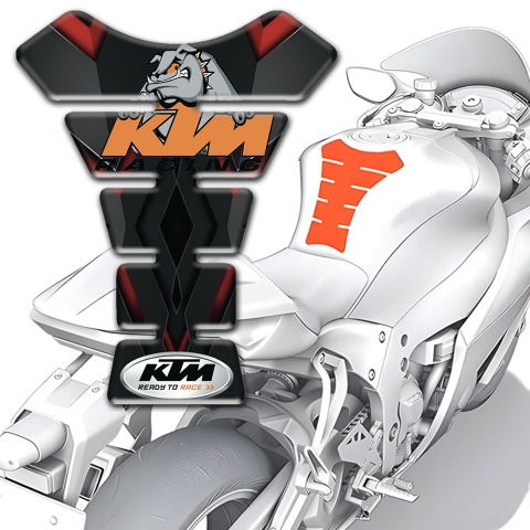 KTM Tank Protector Animation Dog Logo with Racing Motive 