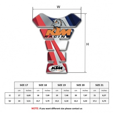 KTM Tank Guard Pads Multicolored Patterns with Racing Logo 