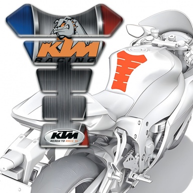 KTM Tank Protector Animation Dog Logo with Racing Motive and Stylish Base 