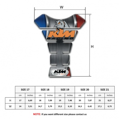 KTM Tank Protector Animation Dog Logo with Racing Motive and Stylish Base 