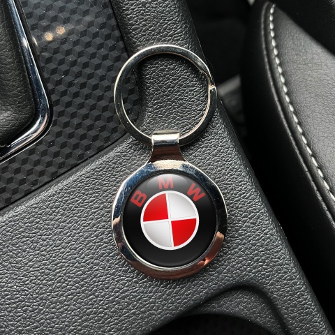 BMW Key Holder Metal Black Red Classic Logo