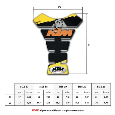 KTM Tank Fuse Painting Decoration Base Racing Logo 