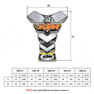 KTM Tank Fuse Silver V Shape Elements Version 