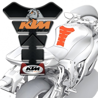 KTM Tank Pad Motorbike Dark Base Animation Dog Logo Style 