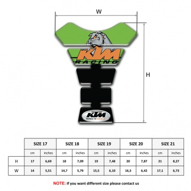 KTM Tank Pad Protector Design with Green Black Colors 