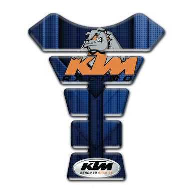 KTM Tank Pad Protector Blue Parts Base and Animation Dog Logo 