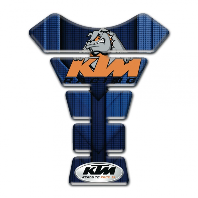 KTM Tank Pad Protector Blue Parts Base and Animation Dog Logo 