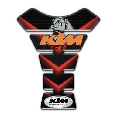 KTM Tank Pad Motorbike Black with Red V Shape Decoration Version 