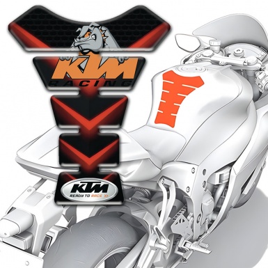 KTM Tank Pad Motorbike Black with Red V Shape Decoration Version 