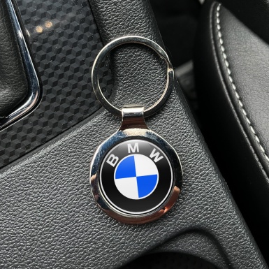 BMW Keychain Metal Black Blue White Logo Edition