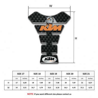 KTM Tank Protector Version with Black Fibres Print 