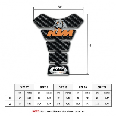 KTM Tank Pad Protector Dark Carbon Base animation Dog Logo 