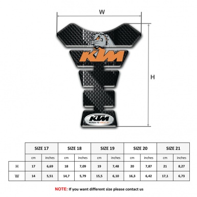 KTM Tank Pad Motorbike Version with Gray Black Decoration 