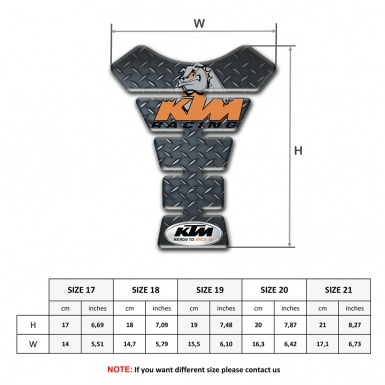 KTM Tank Pad Protector Version with Rough Effect 
