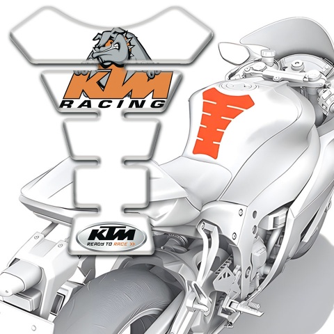 KTM Tank Protector White Print Version 