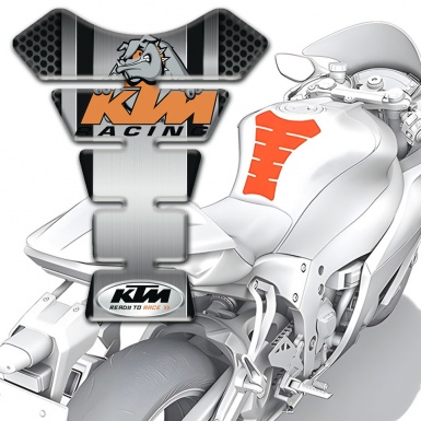 KTM Tank Pad Protector Center Metal Panel Base and Animation Dog Logo