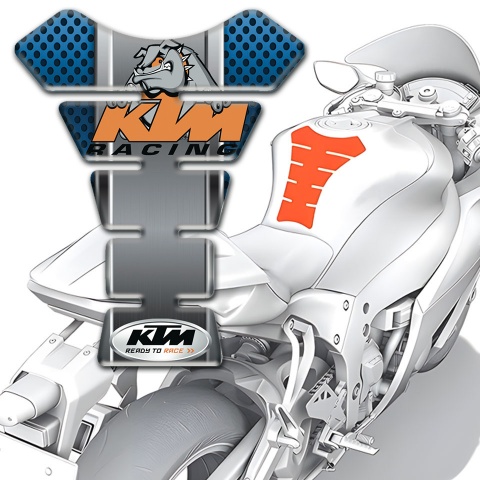 KTM Tank Protector Blue Perforated Surface Motive 