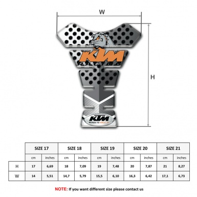 KTM Tank Pad Motorbike Perforated Version Dog Logo Style 
